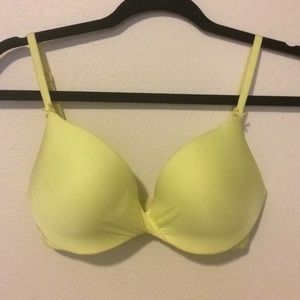 Neon Yellow Push Up Bra